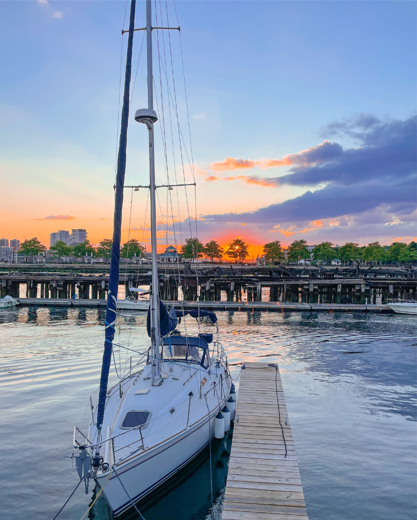 Sailboat at sunset