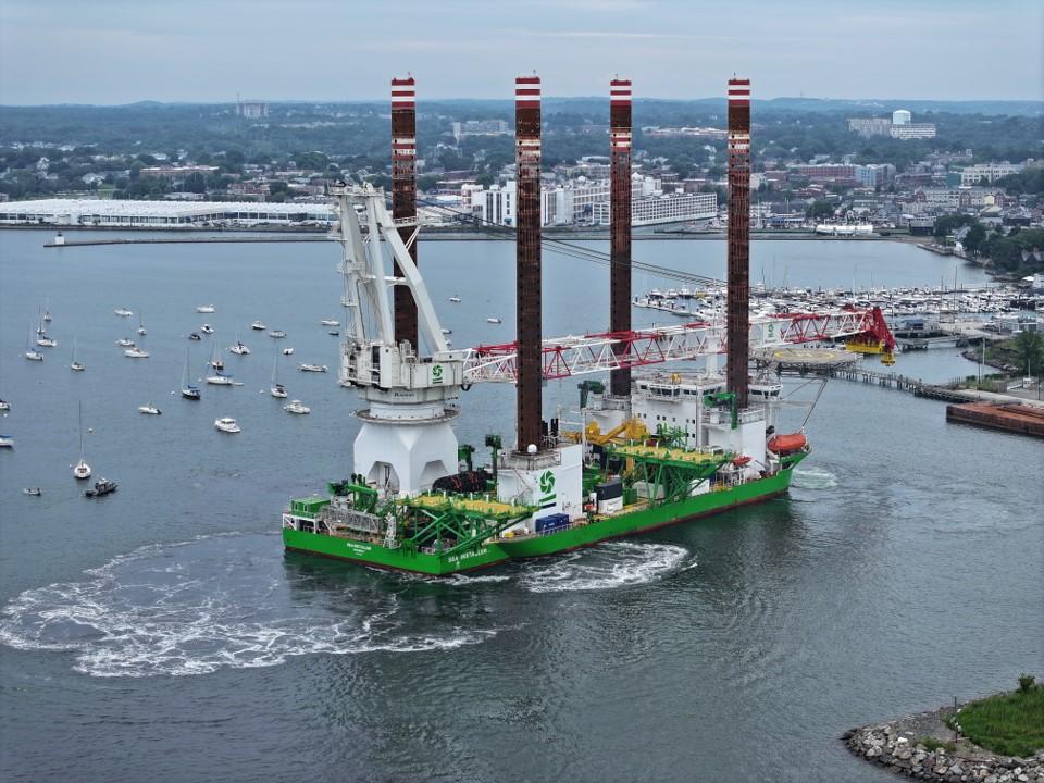 DEME Installation vessel Sea Installer arrives in Salem MA
