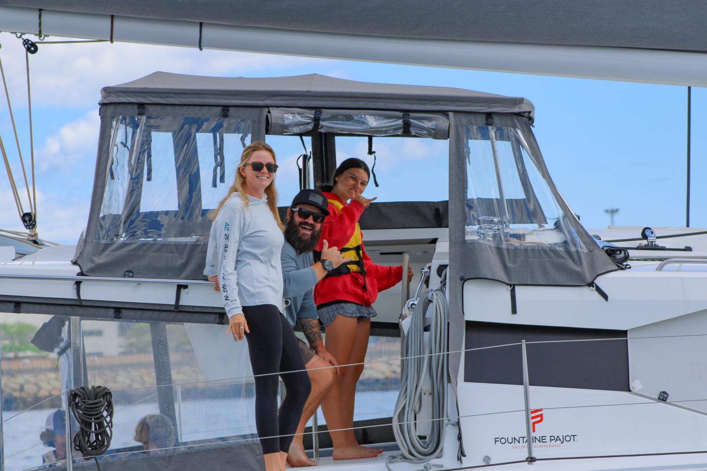 Piers Park Sailing Center student at the helm