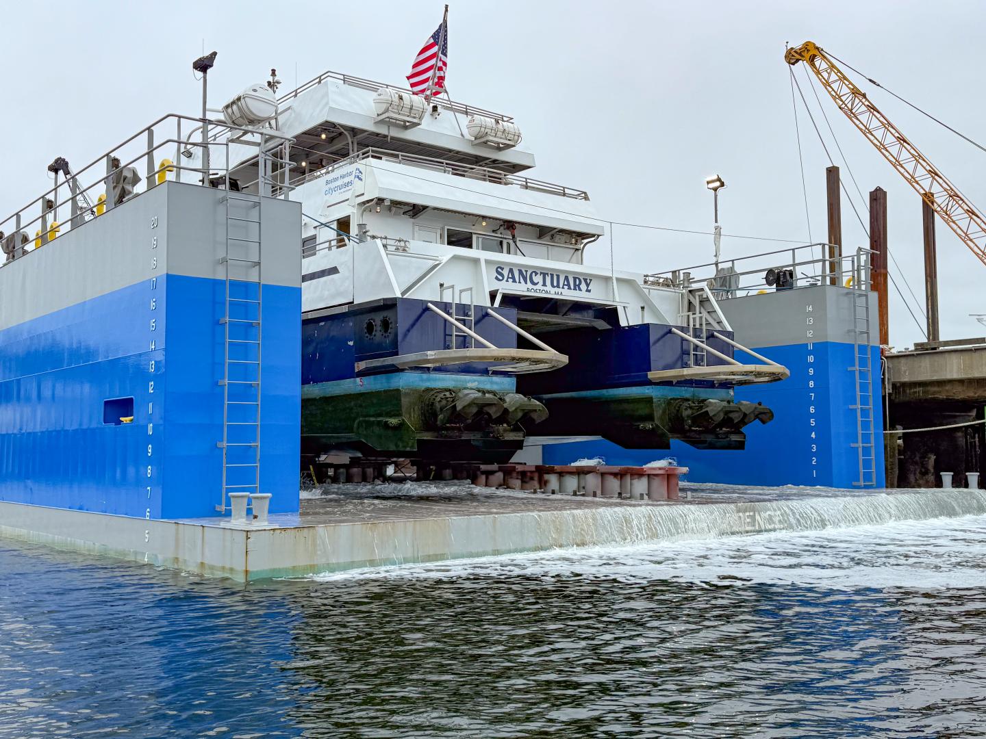 Dry dock hauls Boston-based whale watch vessel